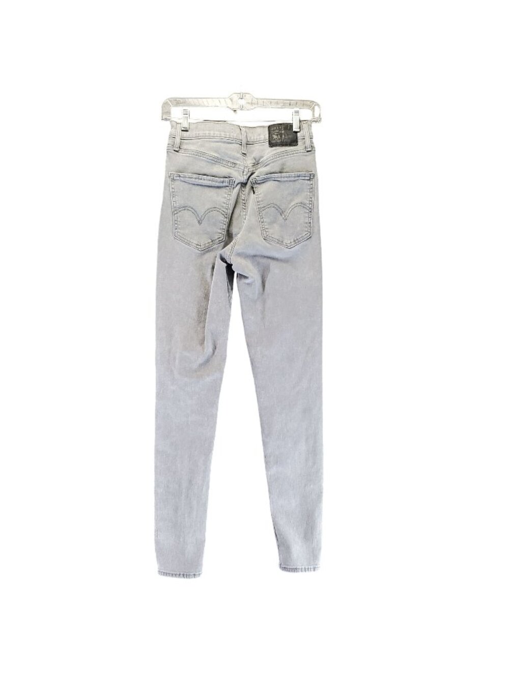 Levis Jeans Womens Size 27 Gray Mile High Super Skinny Stretchy Denim *Read*